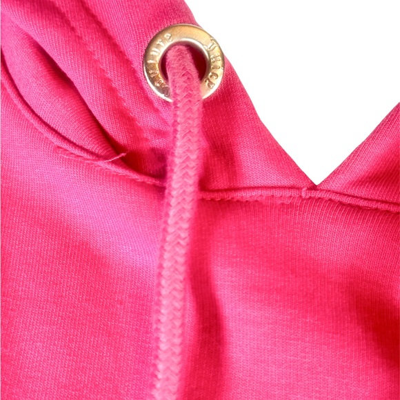 Juicy Sport Pink Cropped Hoodie Medium Juicy Couture Logo Pullover - Picture 7 of 9